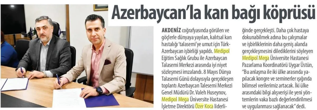 Azerbaycan’la kan bağı köprüsü