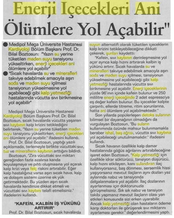 Enerji içecekleri ani ölümlere yol açabilir!