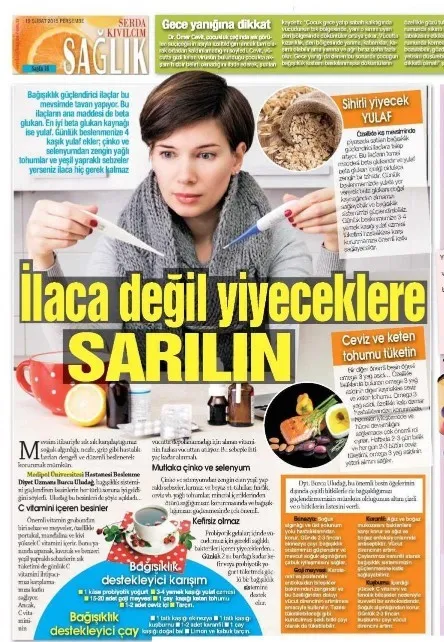 Uzmanlar ilaç yerine değerli besinlere yönelinilmesini öneriyor