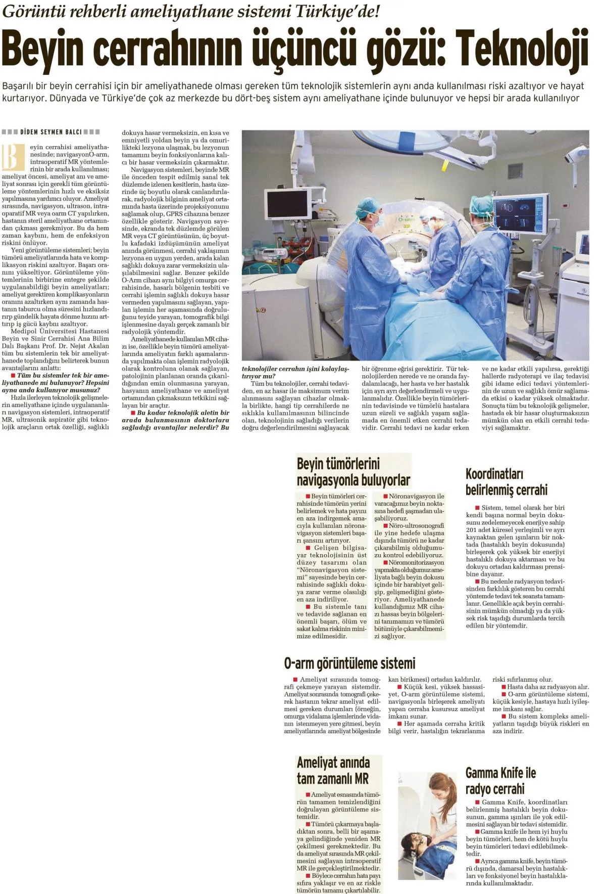 Beyin cerrahının üçüncü gözü: Teknoloji