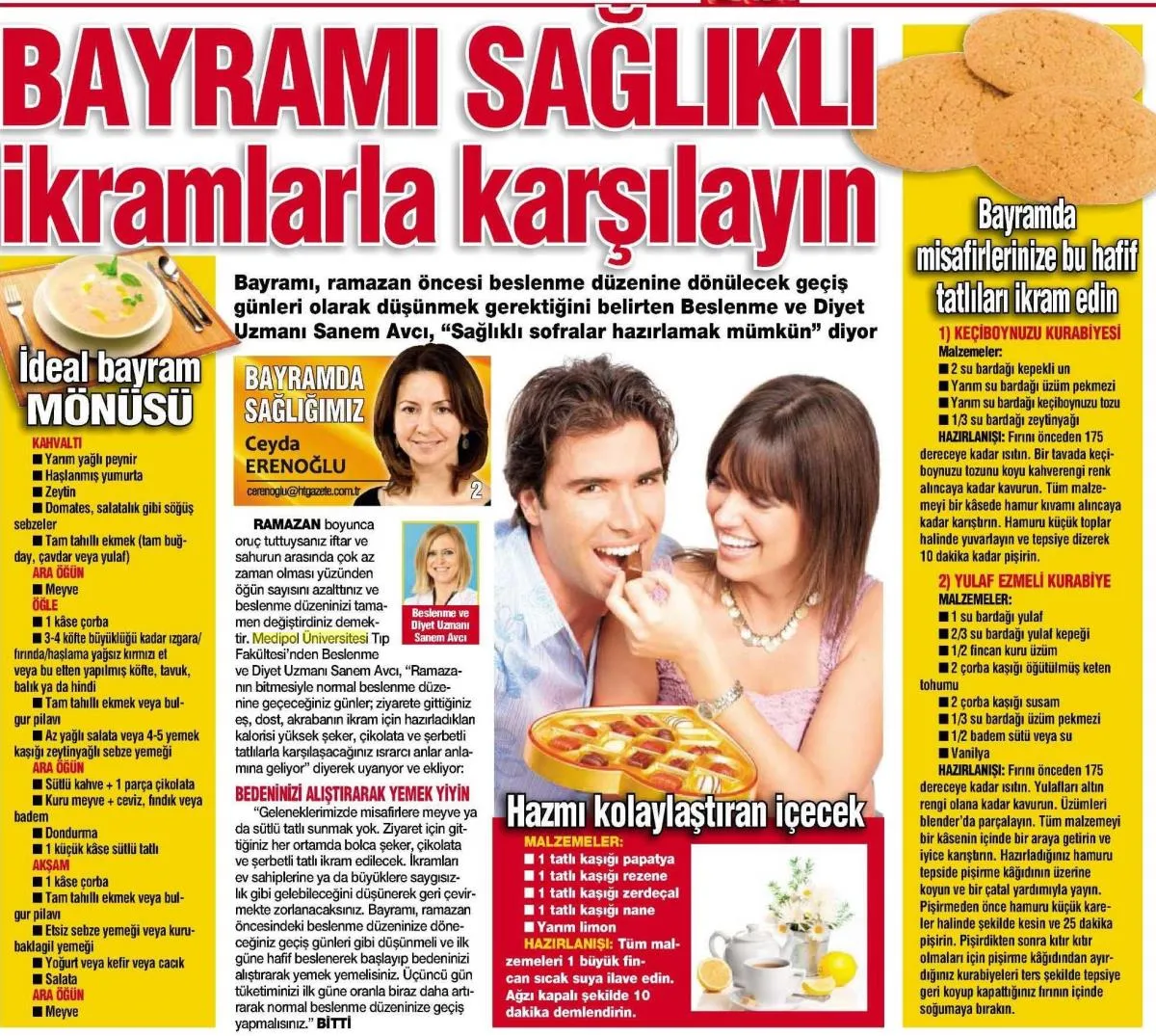 Bayramı sağlıklı ikramlarla karşılayın