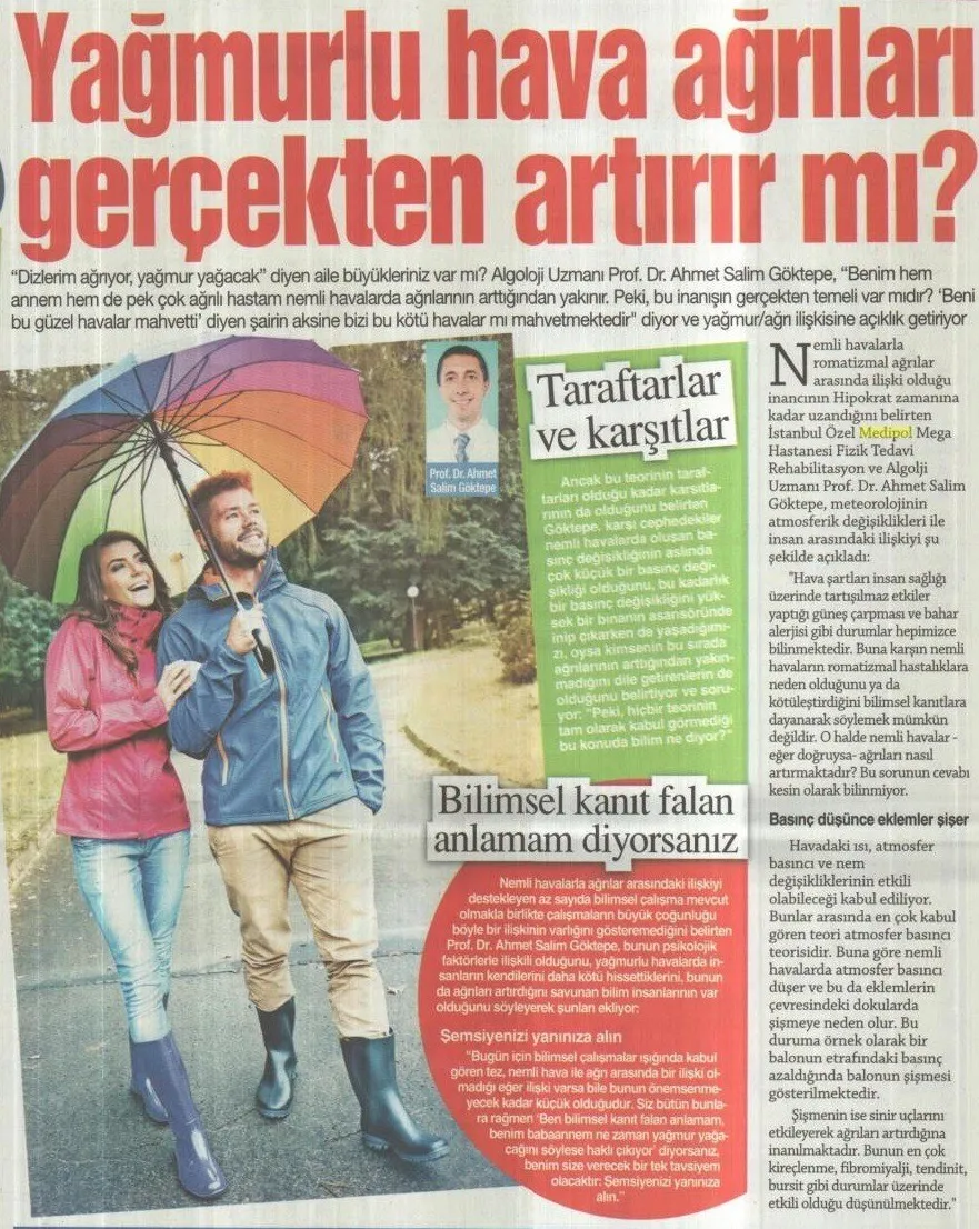 Yağmurlu hava ağrıları gerçekten artırır mı?