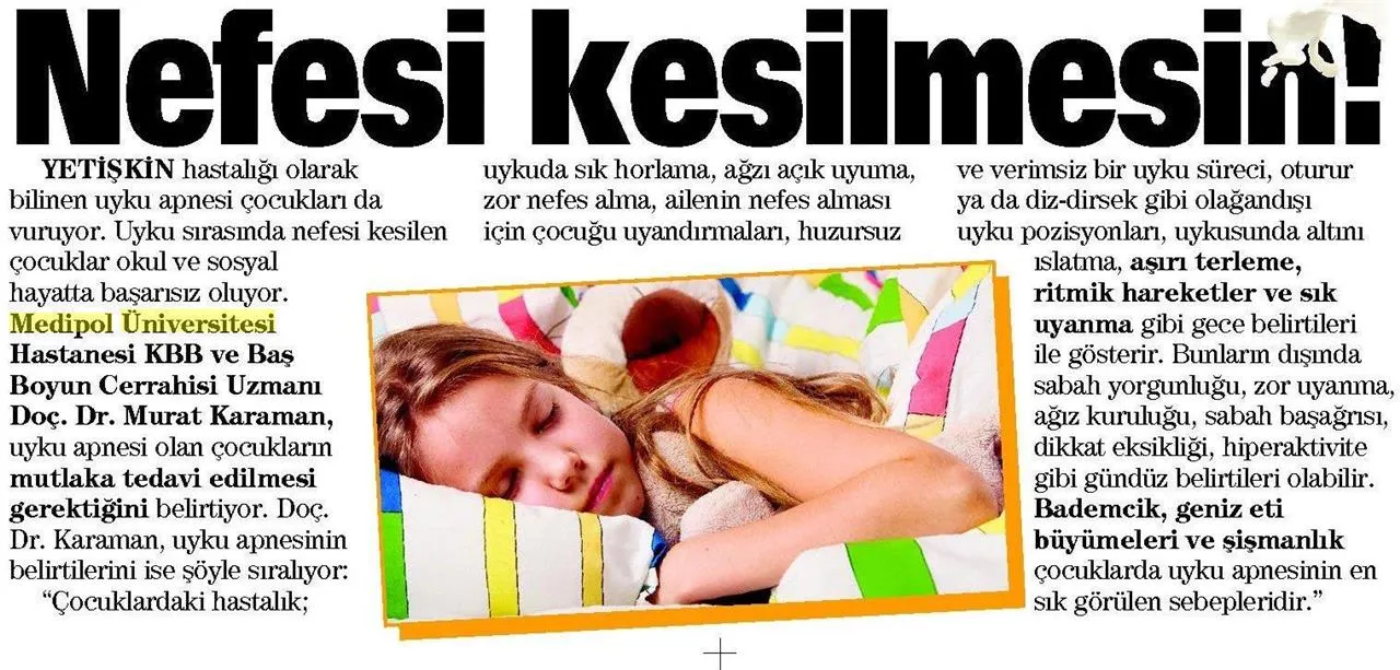 Nefesi kesilmesin! (Uyku Apnesi)