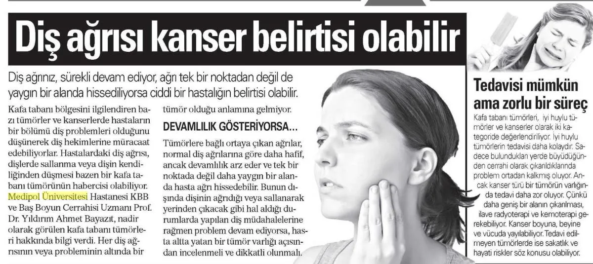 Diş ağrısı kanser belirtisi olabilir