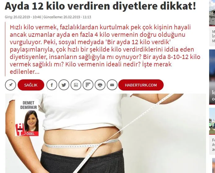 Ayda 12 kilo verdiren diyetlere dikkat