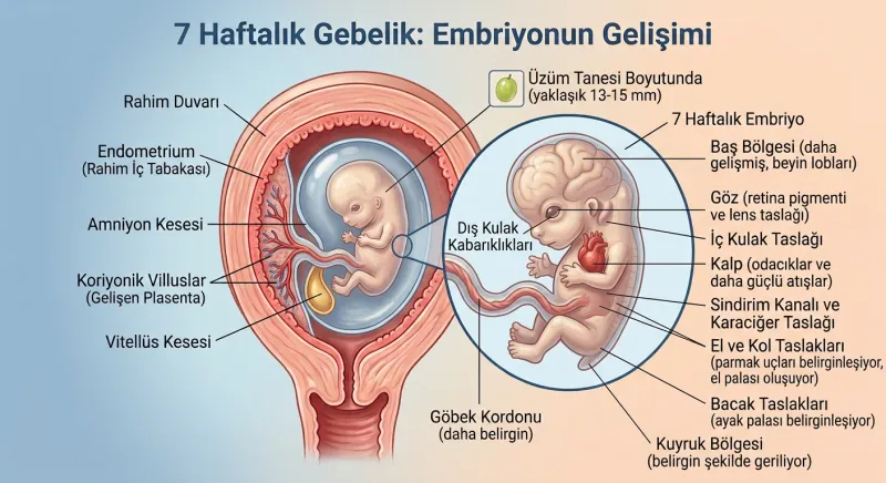 7 haftalık hamilelik