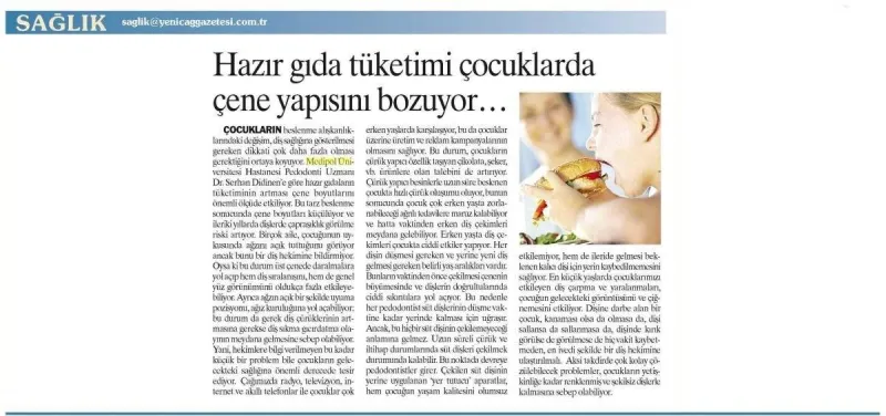 Hazır gıdalar çenemizin şeklini etkiliyor