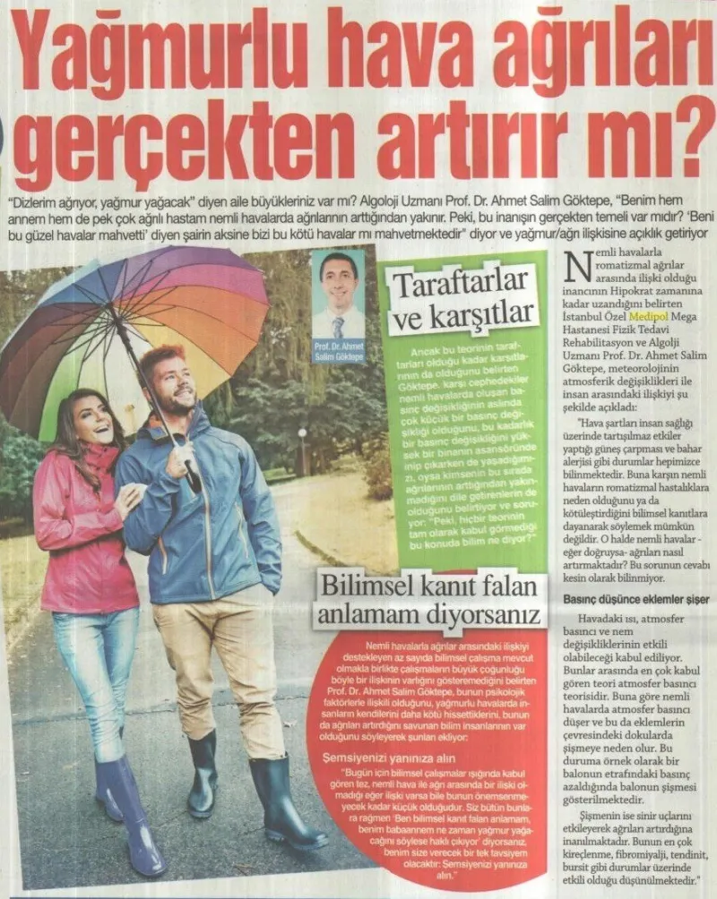 Yağmurlu hava ağrıları gerçekten artırır mı?