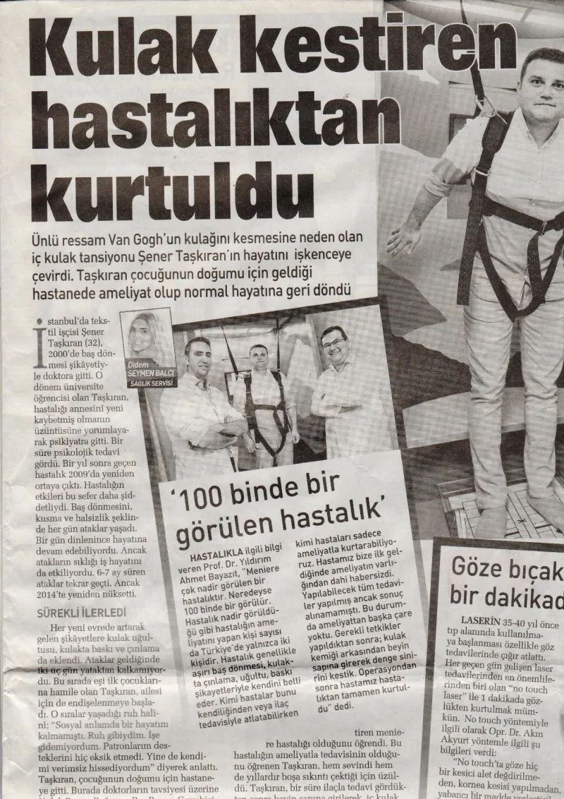 Kulak kestiren (100 BİNDE BİR GÖRÜLEN HASTALIK) hastalıktan kurtuldu