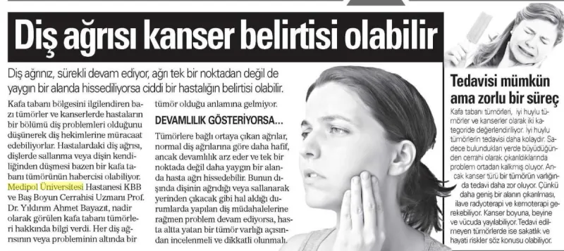 Diş ağrısı kanser belirtisi olabilir